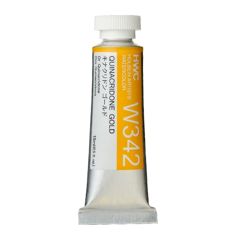 Holbein Artist Watercolor, 15ml tube, Quinacridone Gold (W342)